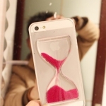 iPhone5S/4S   創意沙漏水晶透明手機殼