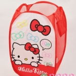 【Hello Kitty】Hello Kitty 可折疊 網布收納桶